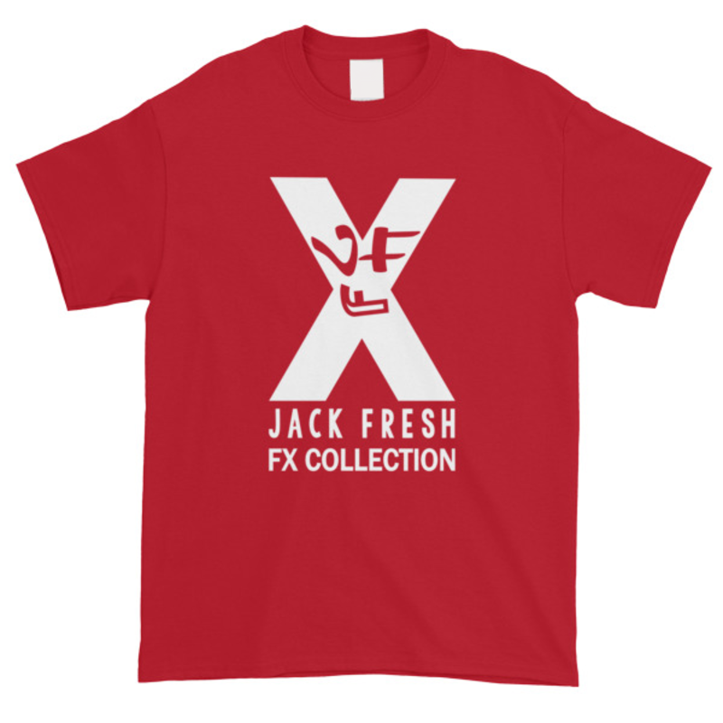 Red T white print