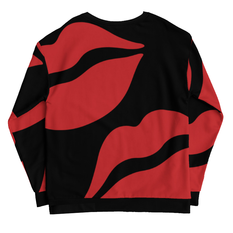 lipstick on point bold sweatshirt back