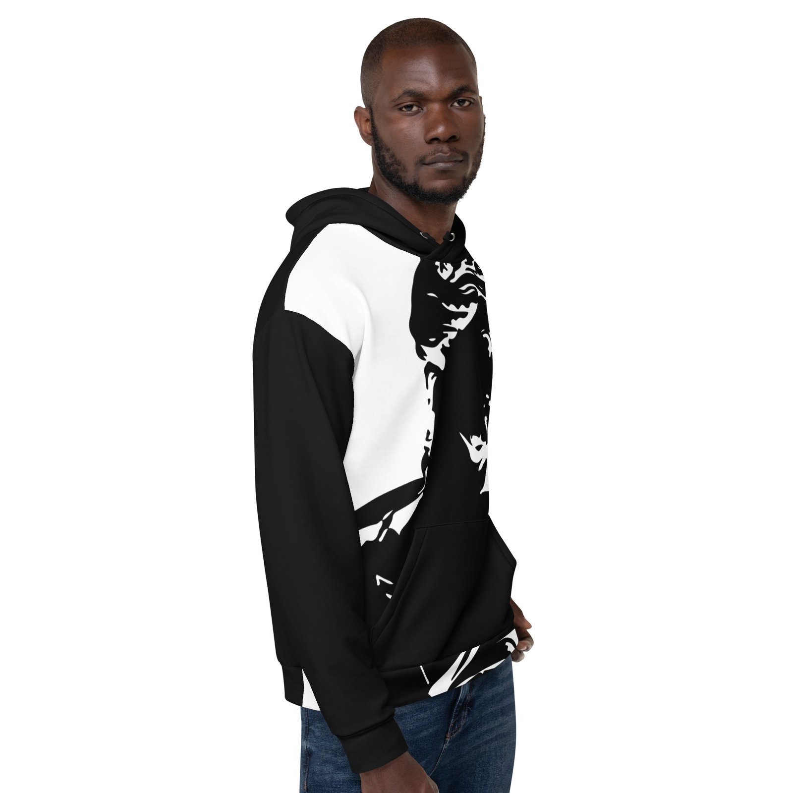 all over print recycled unisex hoodie white right 6903e24fcb333