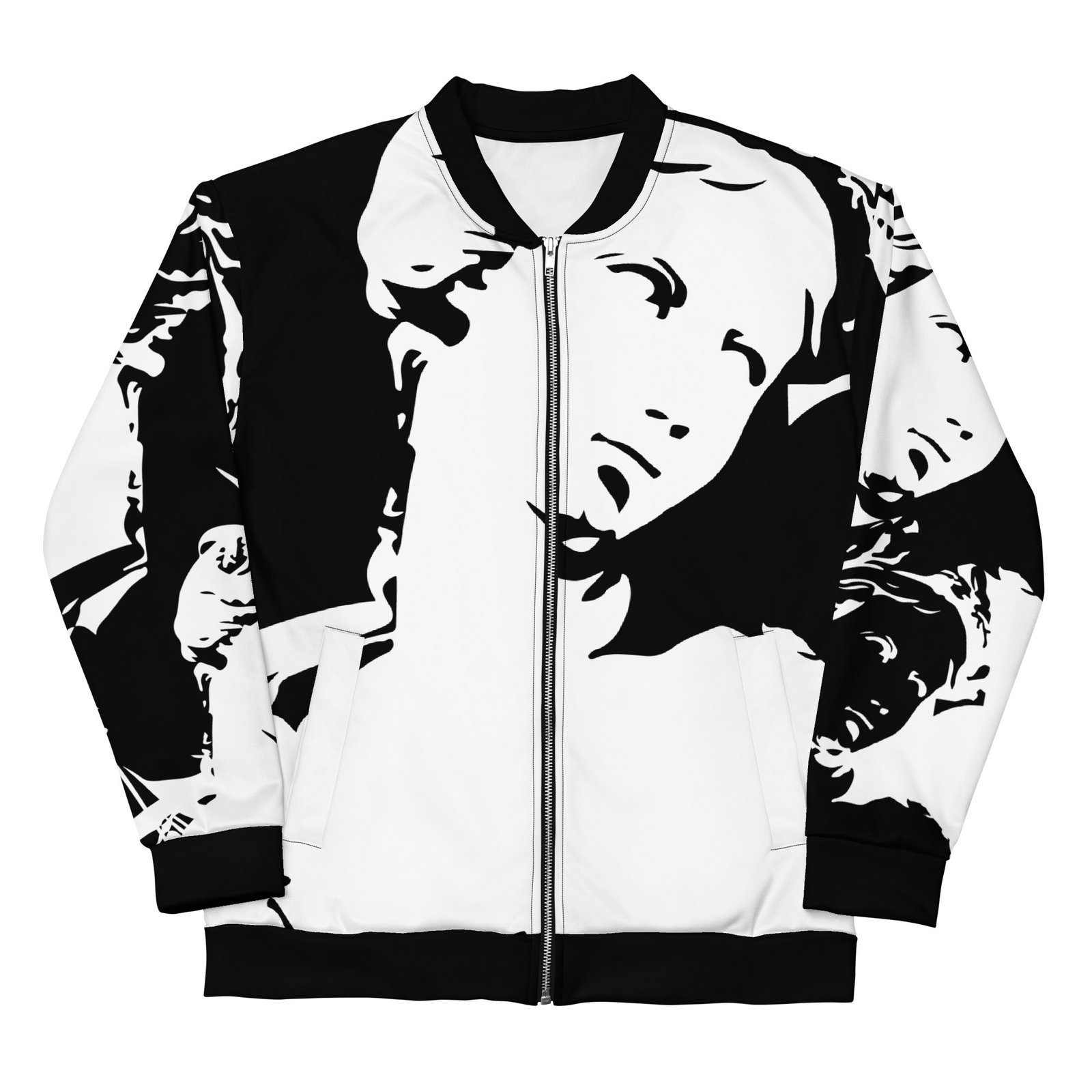 all over print unisex bomber jacket white front 6901370de55e6