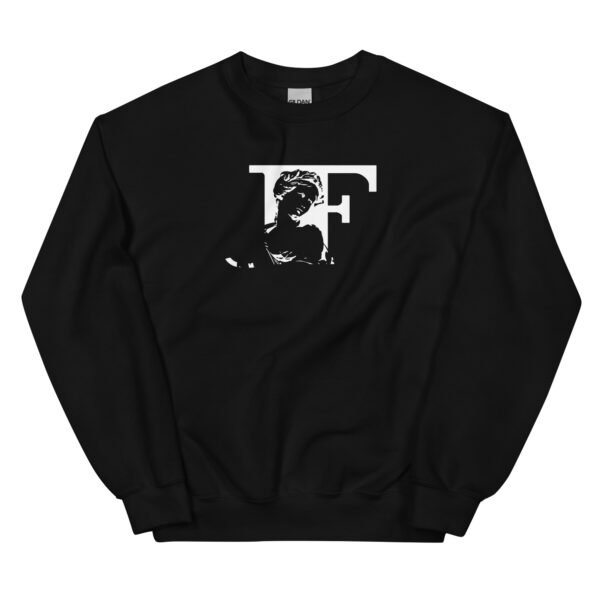 unisex crew neck sweatshirt black front 68f912d51797c