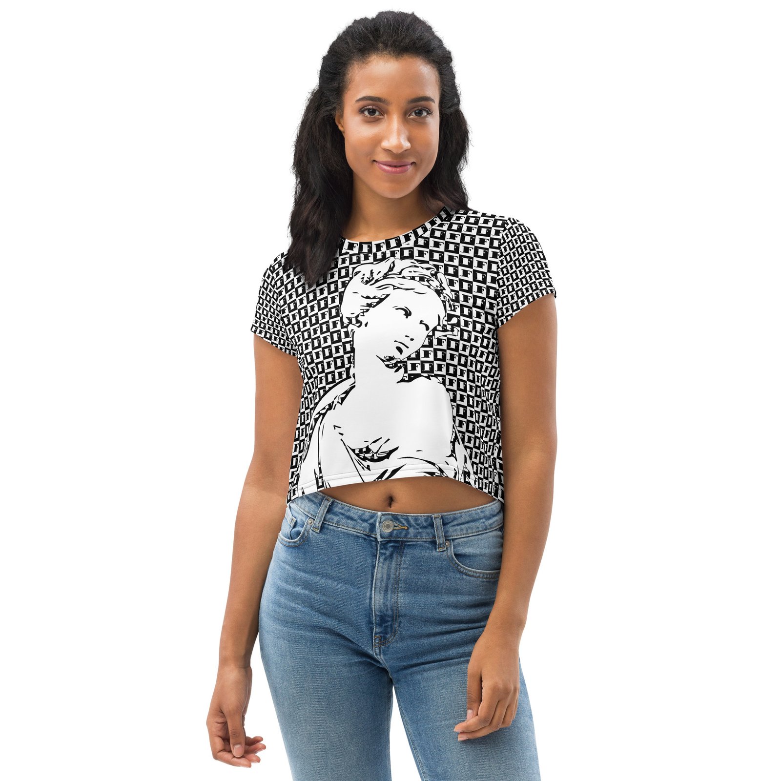 JF Statue: Chess Crop Top - Image 4