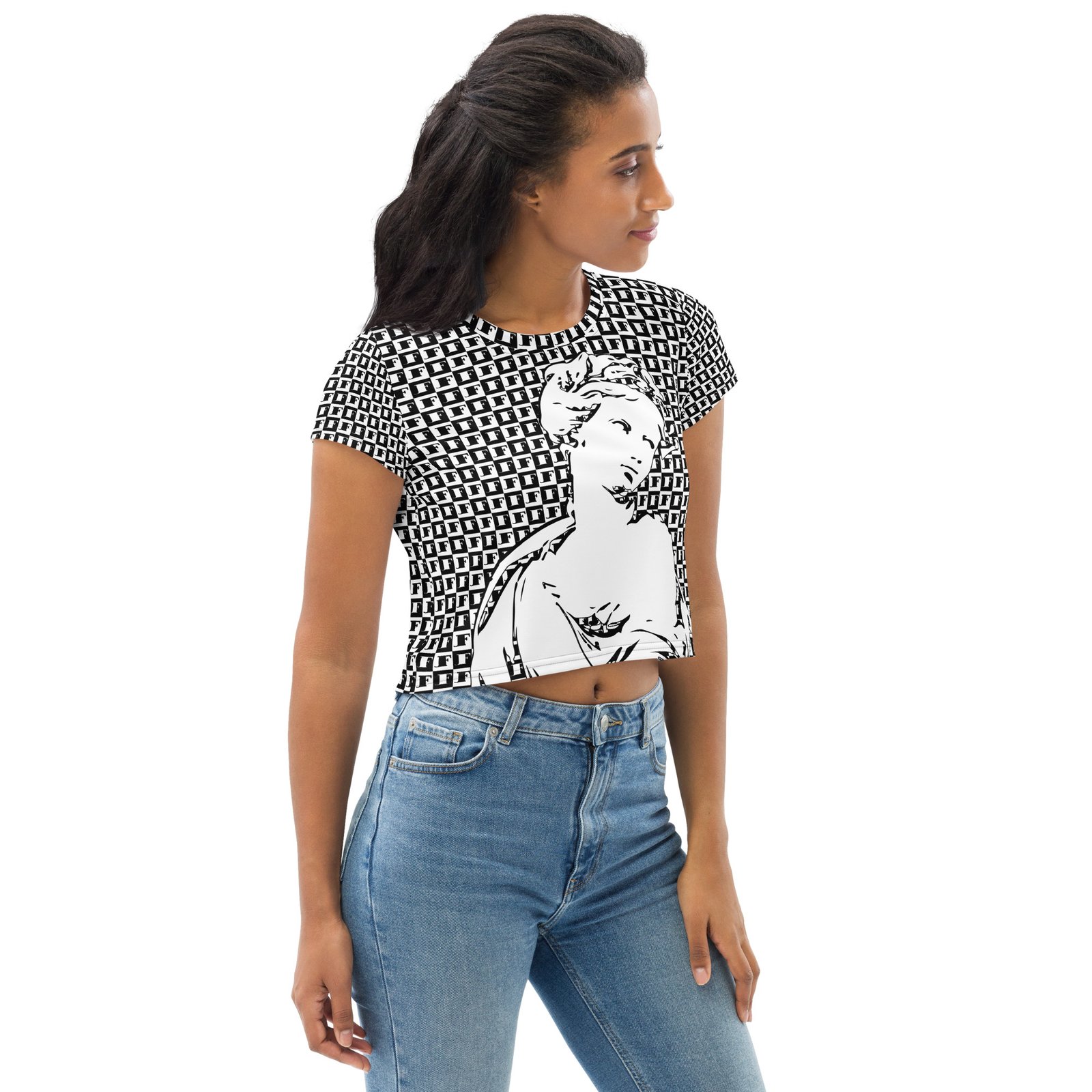 JF Statue: Chess Crop Top - Image 2