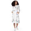 all over print long sleeve midi dress white front 690e80a6b2cf5