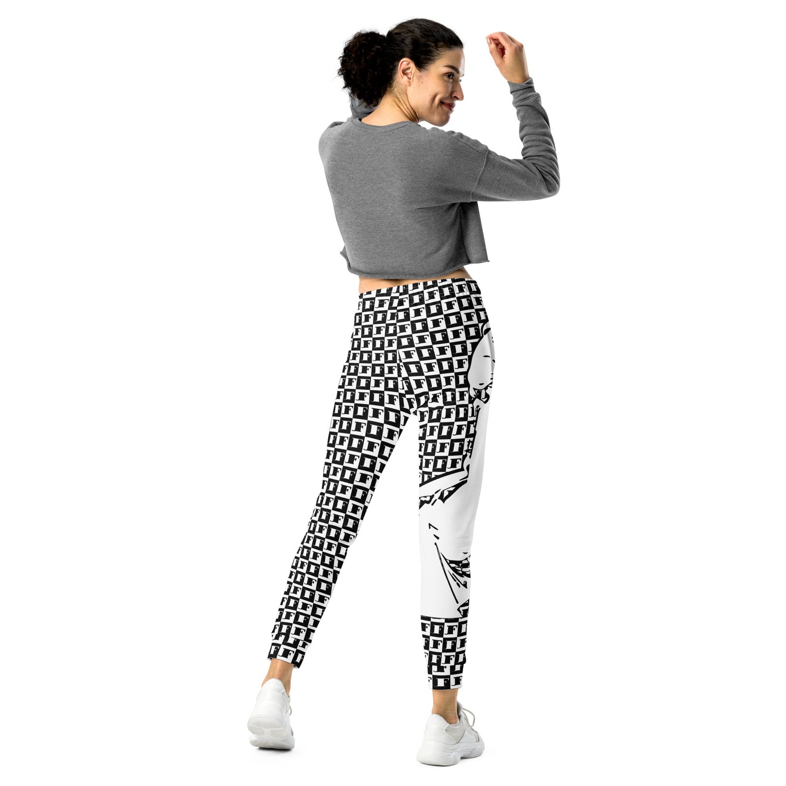 all over print recycled womens joggers white back 690e42a64b7b4