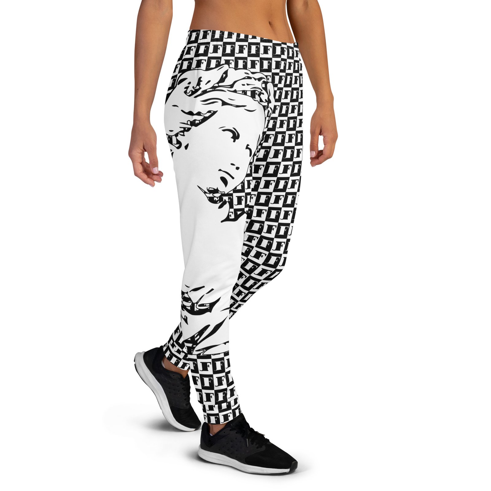 all over print recycled womens joggers white right 690e42a64b89d