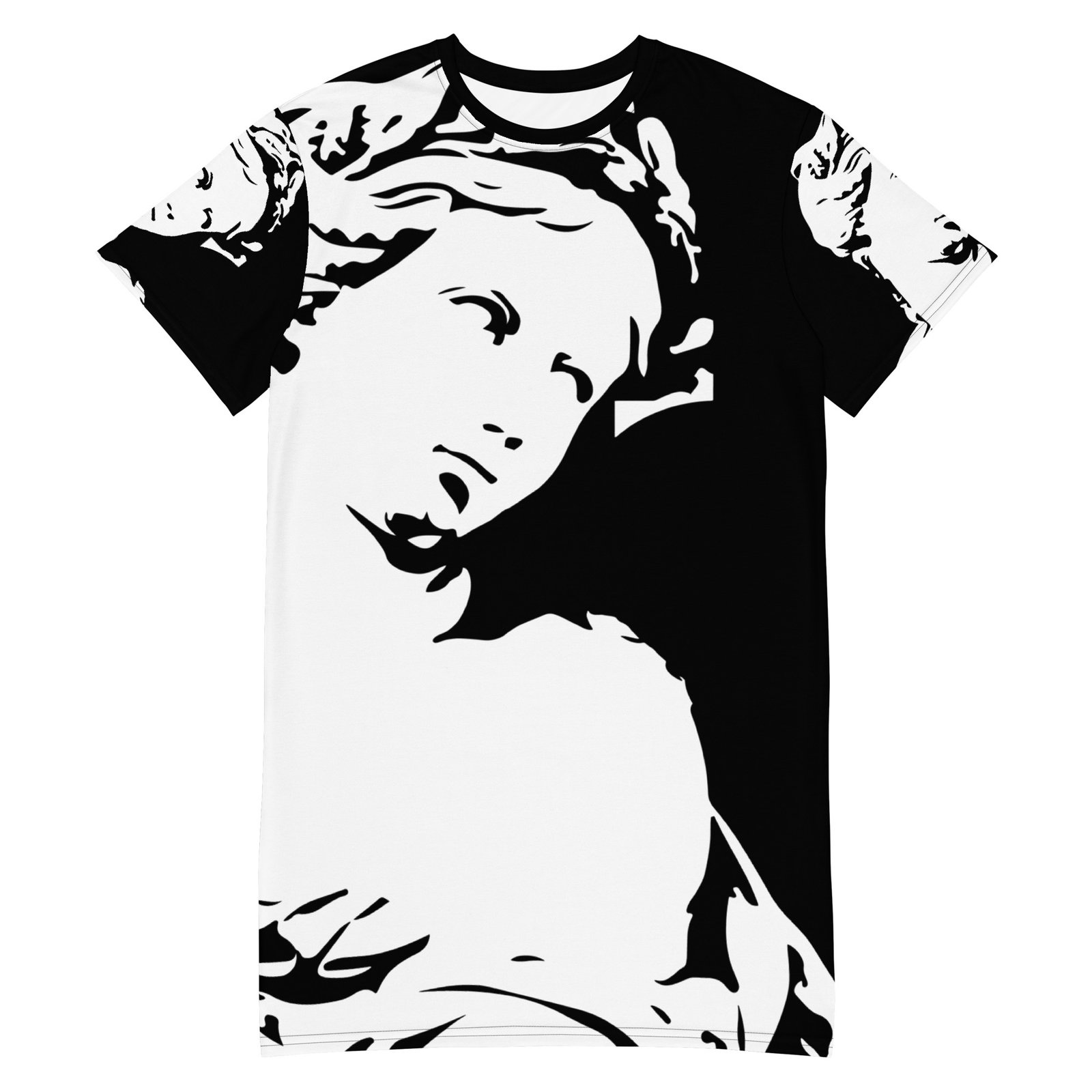 all over print t shirt dress white front 691509fc7cfae