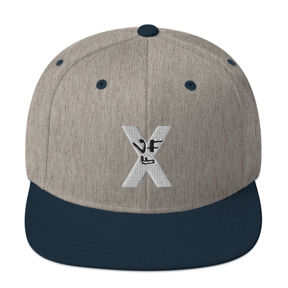 classic snapback heather grey navy front 6928c3bef111c