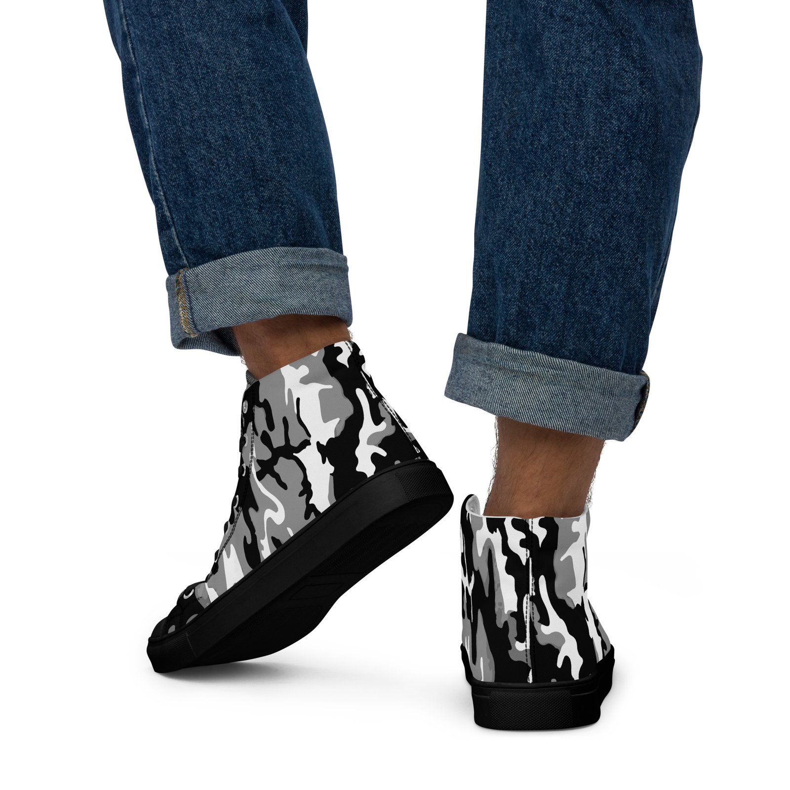 mens high top canvas shoes black back 692239692d851