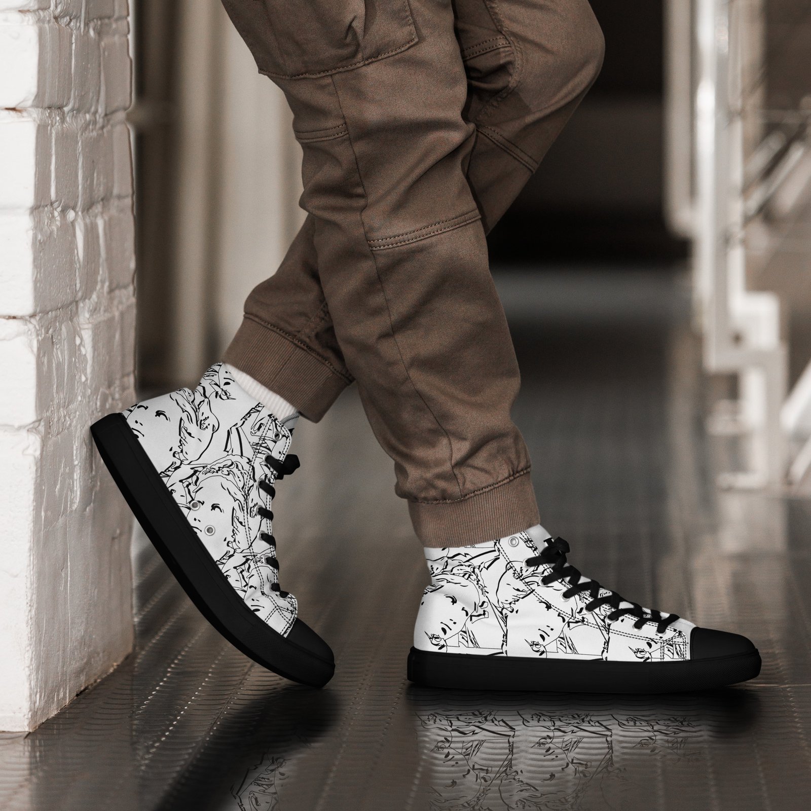 Men’s high top canvas shoes - Image 2
