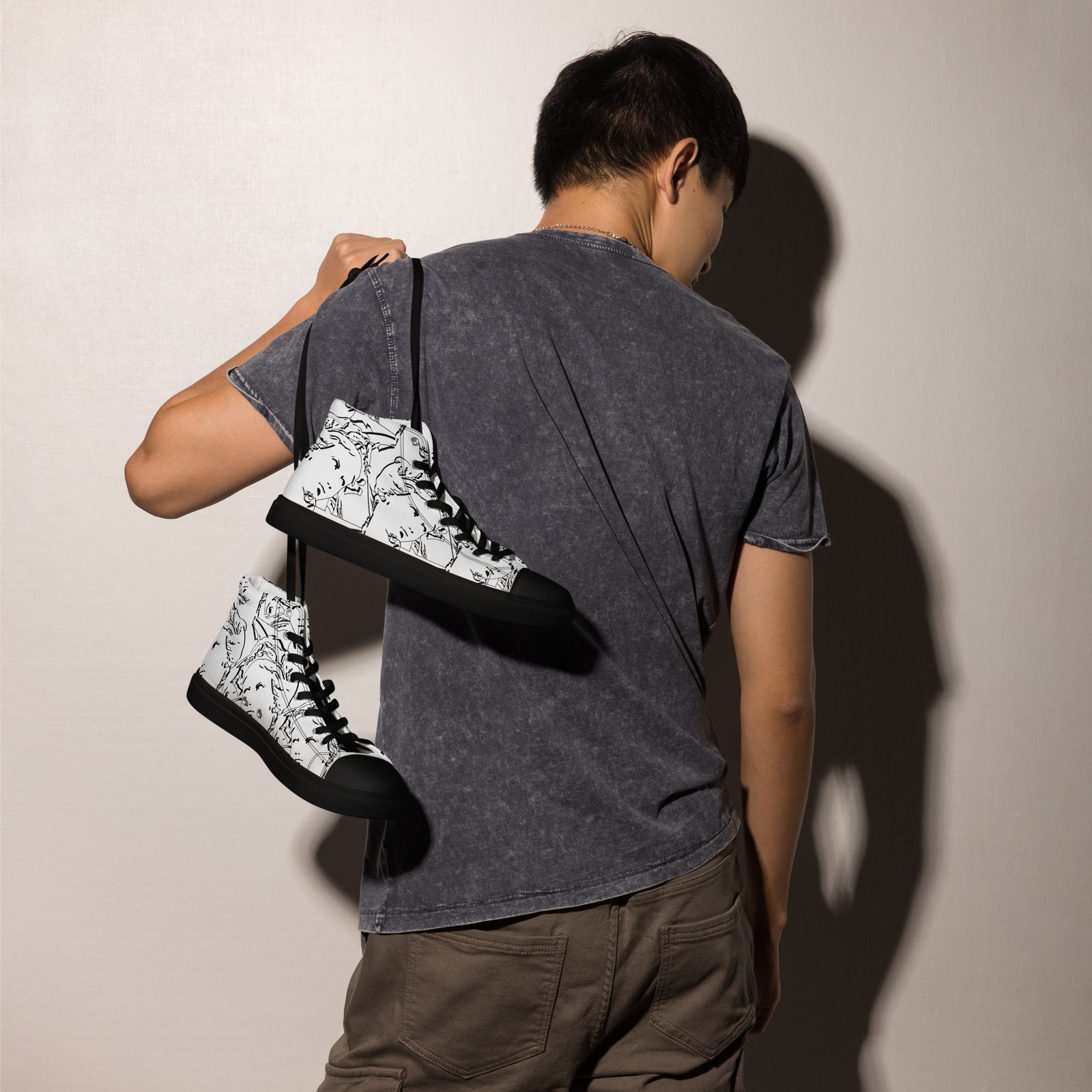 Men’s high top canvas shoes - Image 3