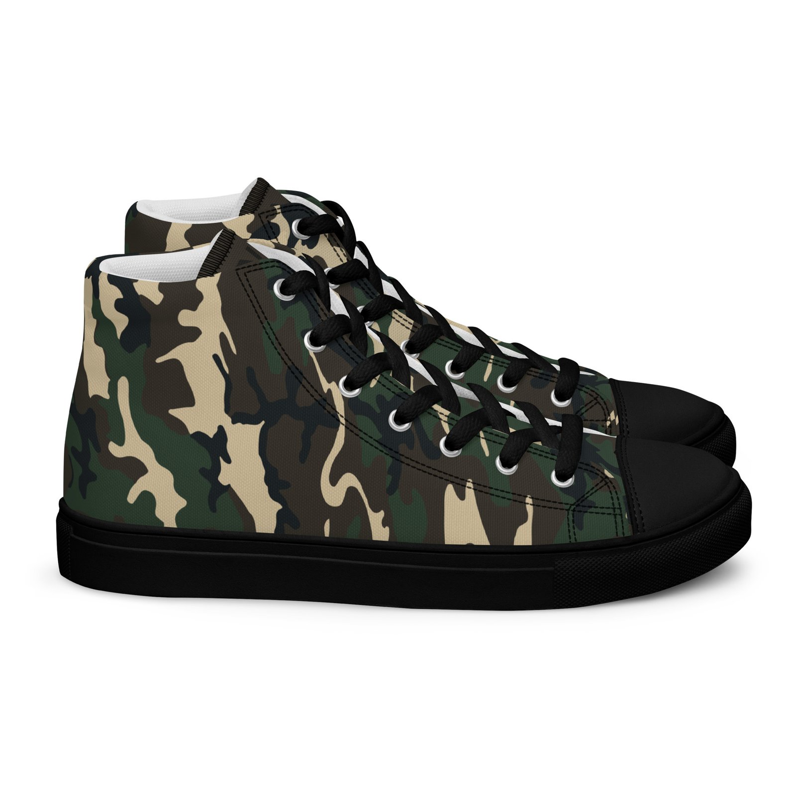 mens high top canvas shoes black right 69222aa978fa2