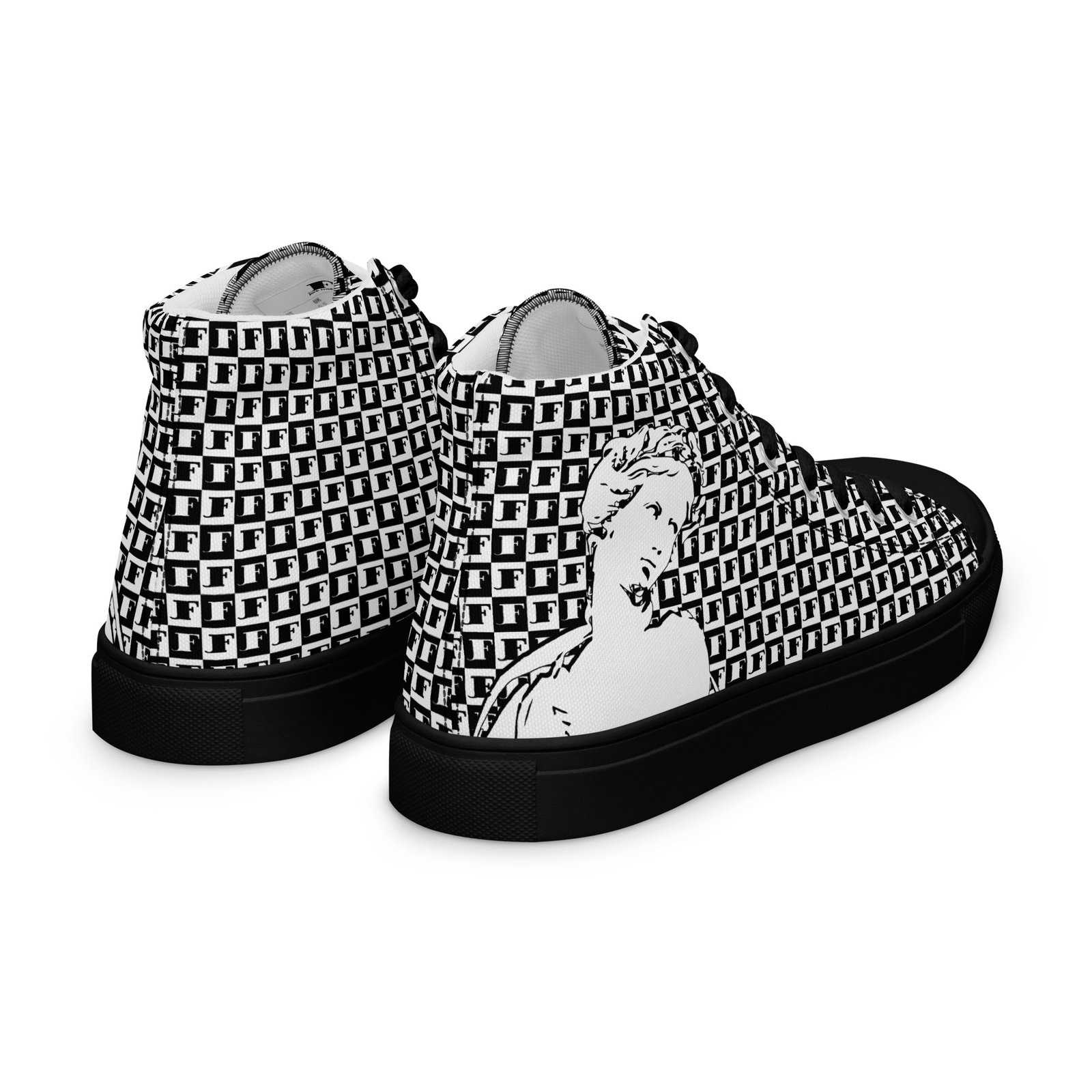 mens high top canvas shoes black right back 6914ccdb82999