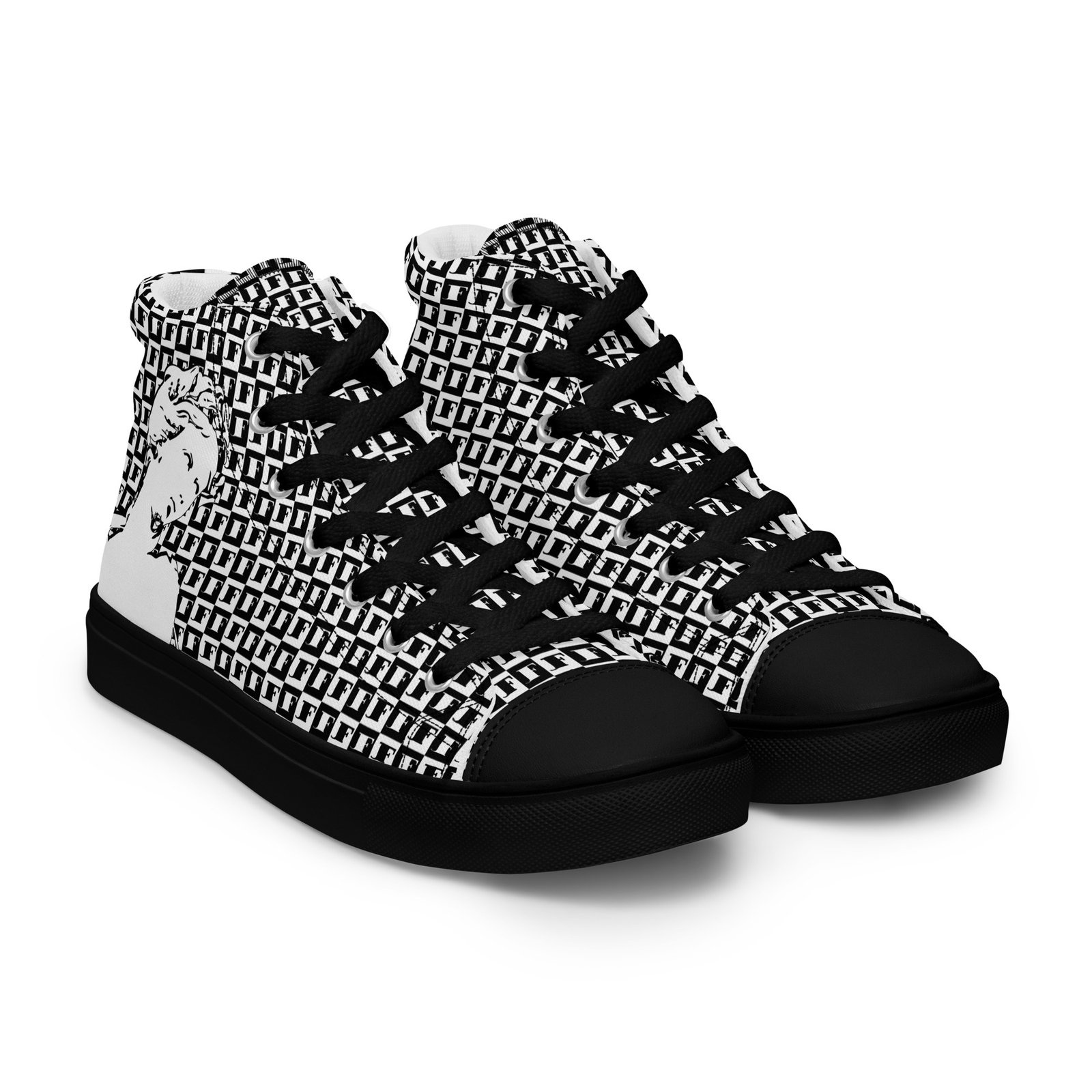 mens high top canvas shoes black right front 6914ccdb82bba
