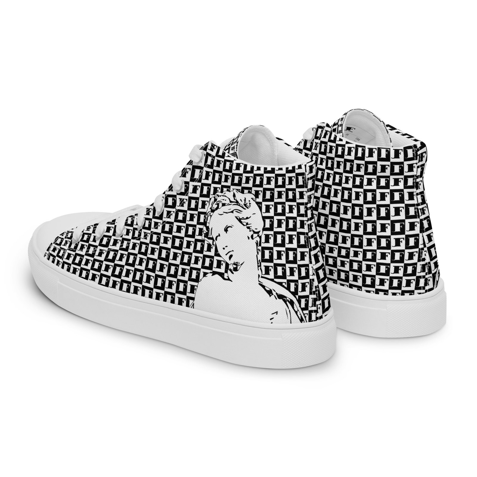 mens high top canvas shoes white left back 6914ccdb84251