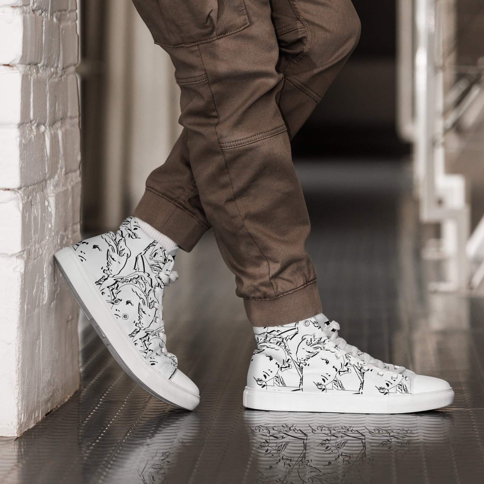 Men’s high top canvas shoes - Image 6