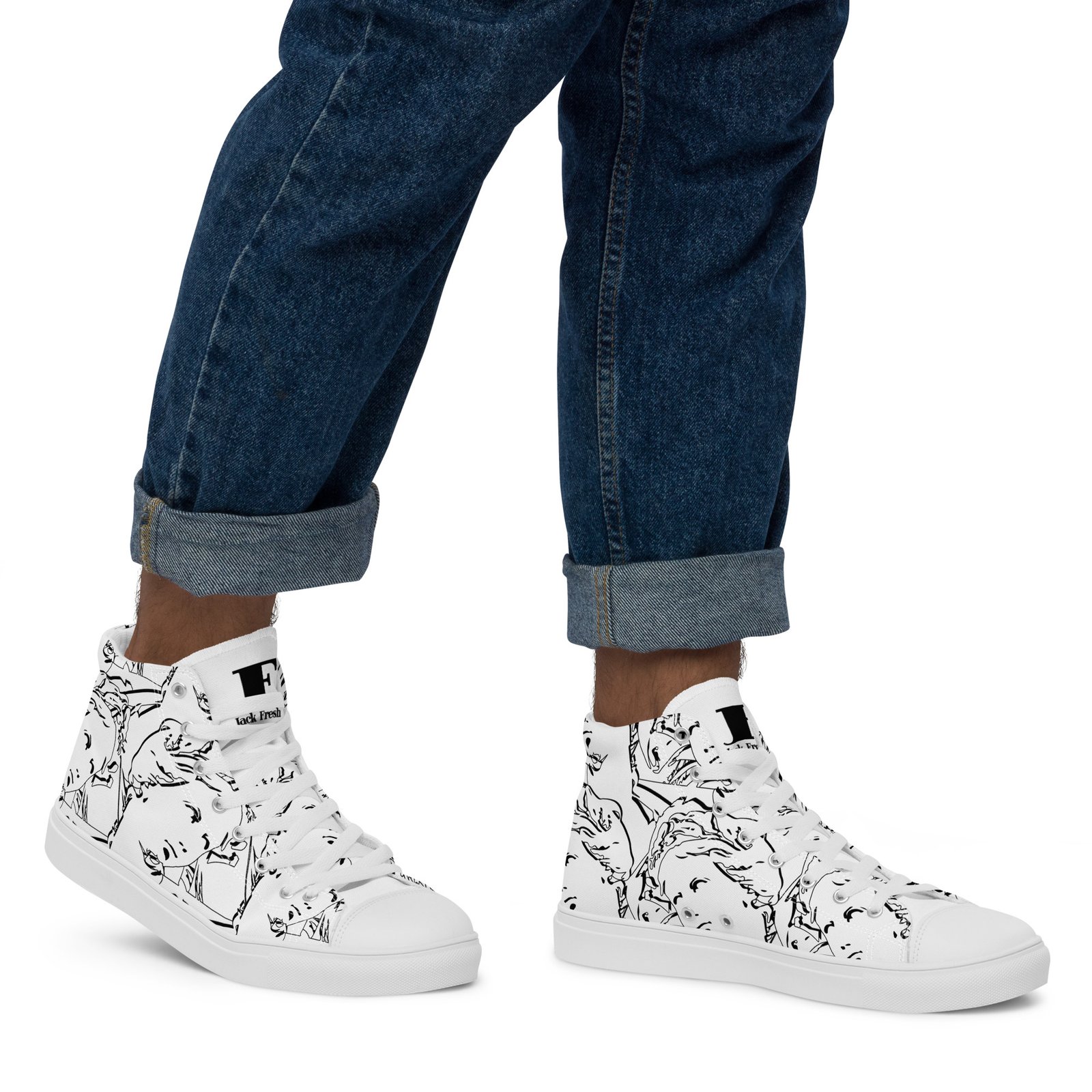 Men’s high top canvas shoes - Image 7