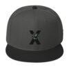 snapback black charcoal gray charcoal gray front 6928c20fb50a3