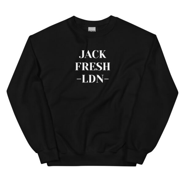 unisex crew neck sweatshirt black front 690a5d9bc008f