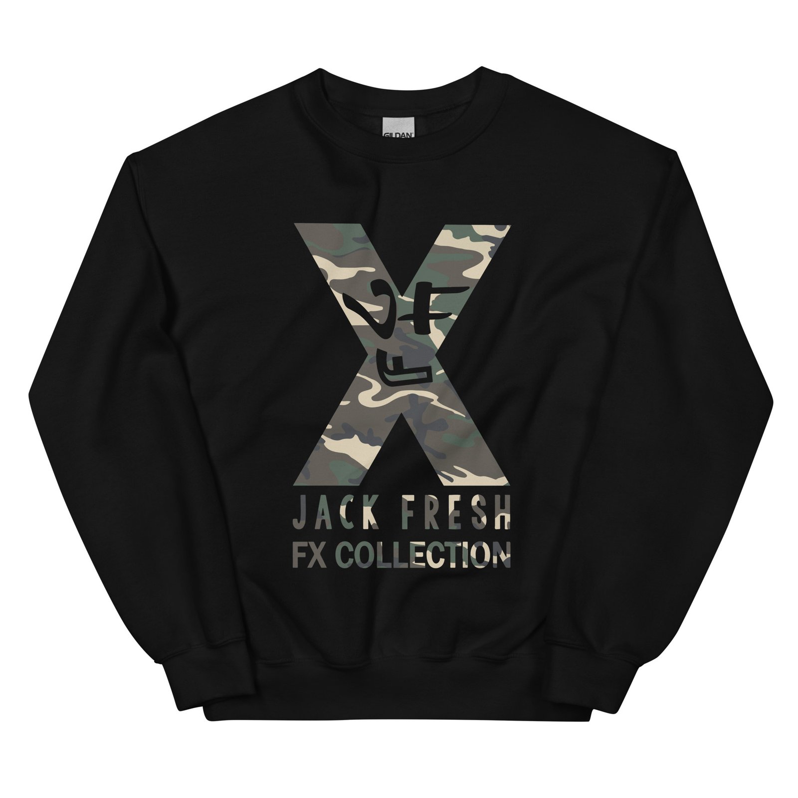 unisex crew neck sweatshirt black front 692778313c6b3
