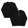 unisex crew neck sweatshirt black front and back 690a4ba224167