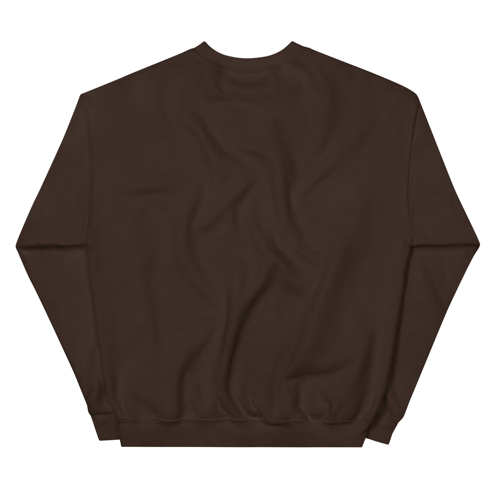 unisex crew neck sweatshirt dark chocolate back 6927783145361