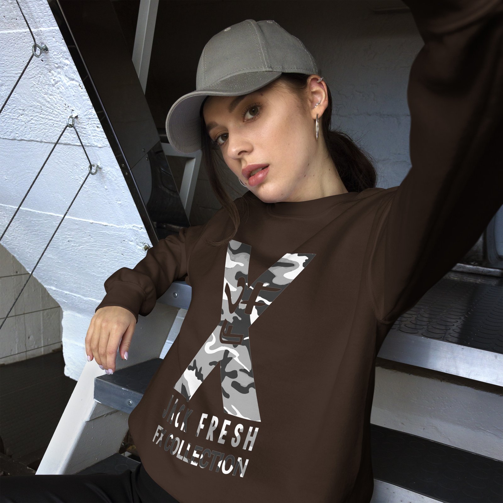 unisex crew neck sweatshirt dark chocolate front 6929db570bdb0