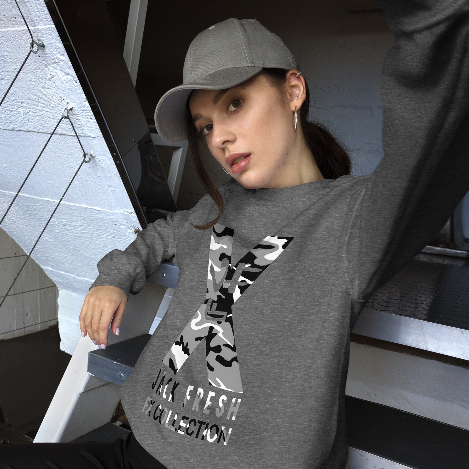unisex crew neck sweatshirt graphite heather front 6929db5721644
