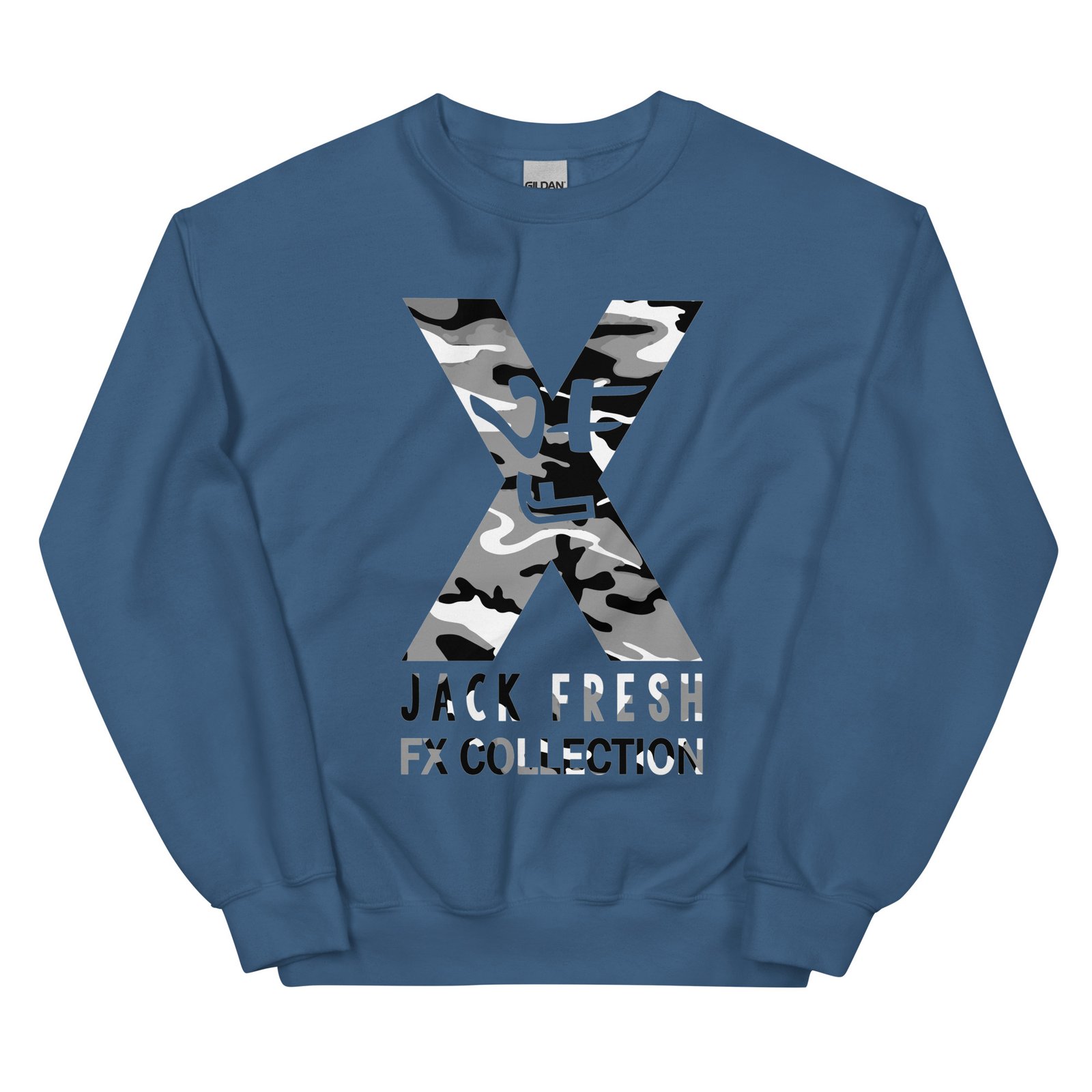 unisex crew neck sweatshirt indigo blue front 69275b100a1fe