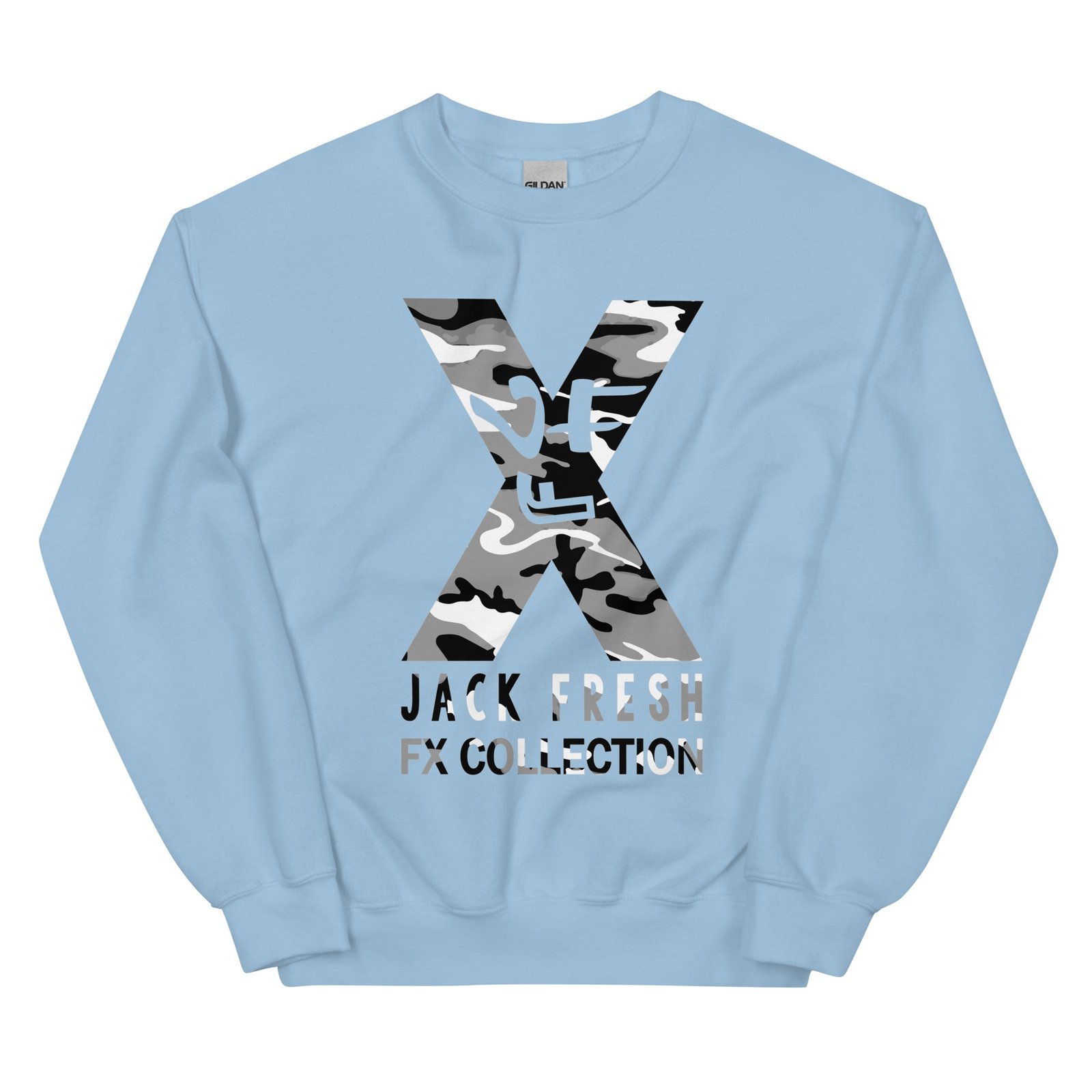 unisex crew neck sweatshirt light blue front 69275b10291d2