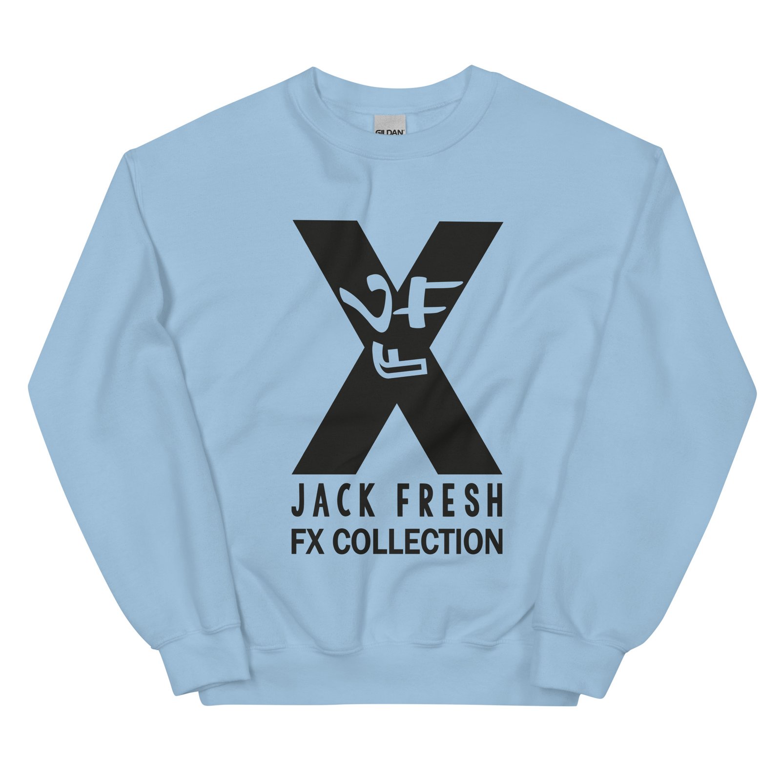 unisex crew neck sweatshirt light blue front 692893511c4a3