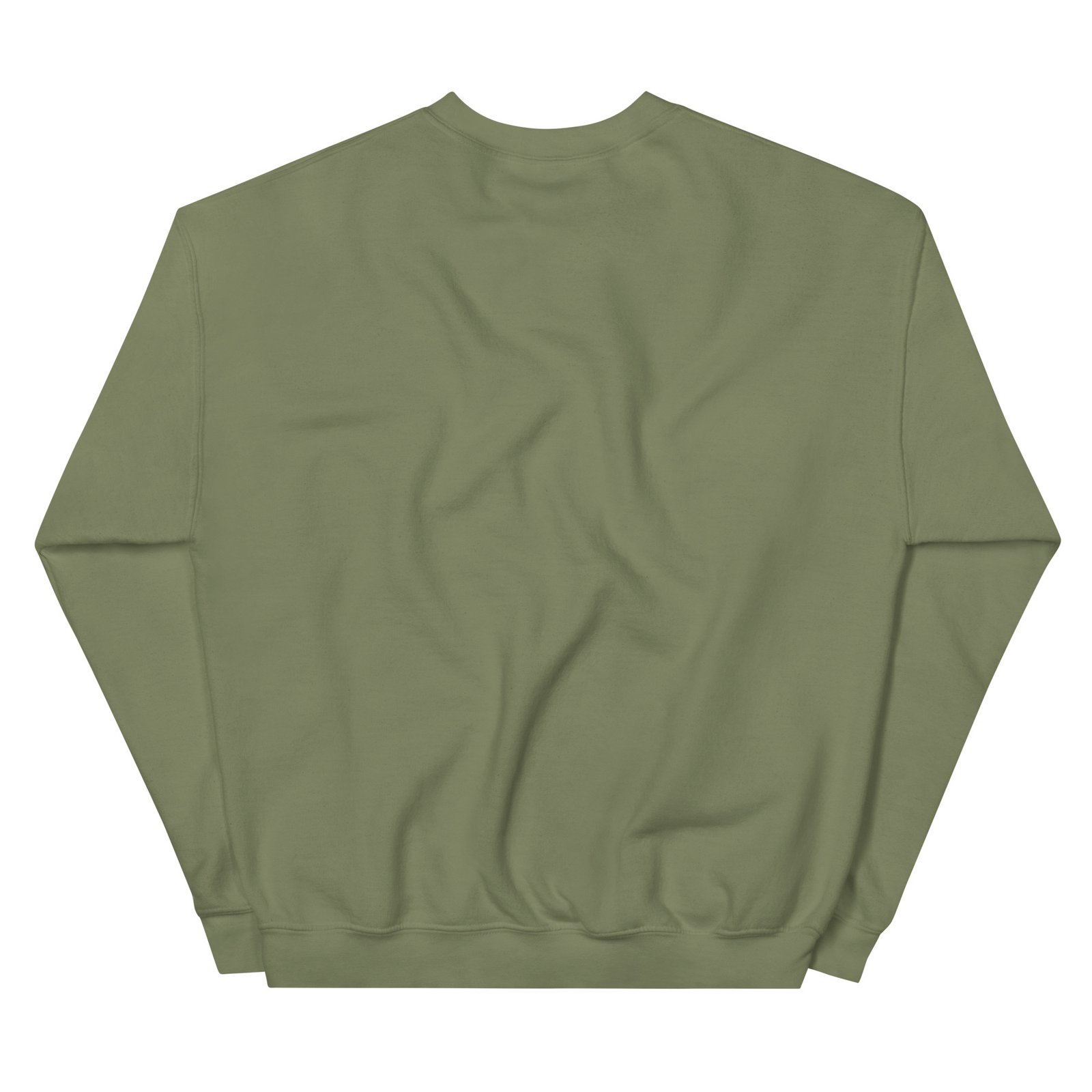 unisex crew neck sweatshirt military green back 692893510c745