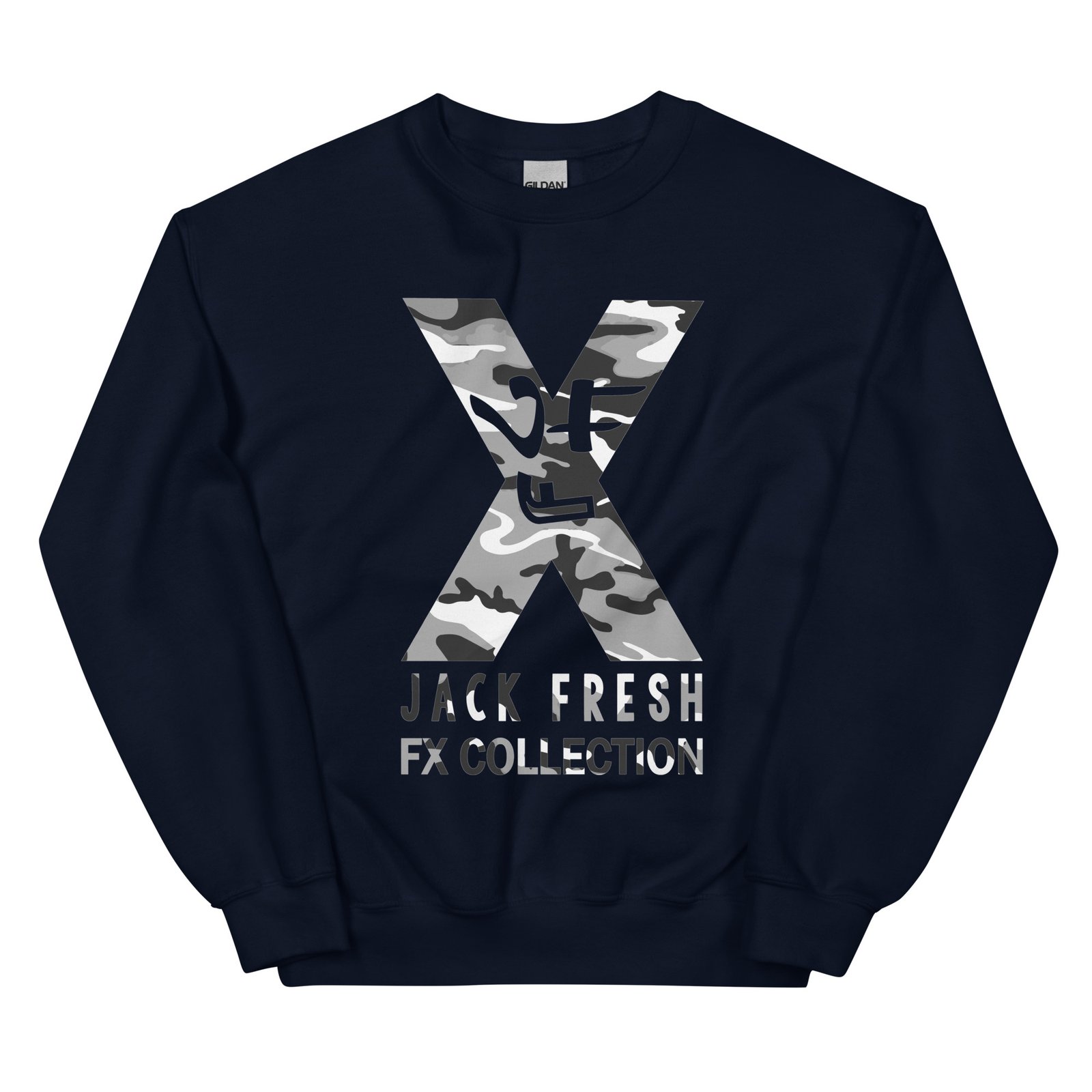 unisex crew neck sweatshirt navy front 69275b0fe77f7