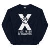 unisex crew neck sweatshirt navy front 6927982e77824