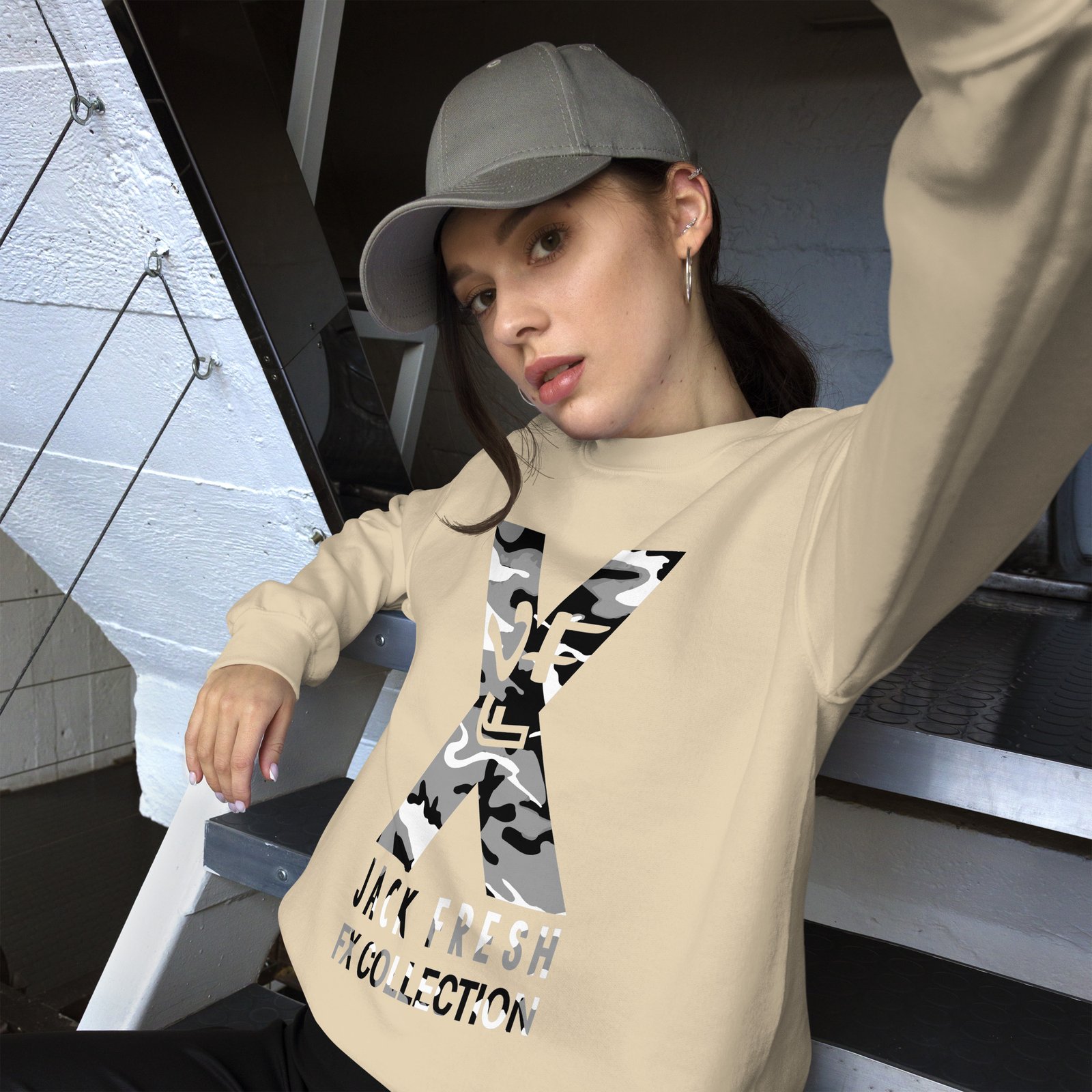 unisex crew neck sweatshirt sand front 6929db5758b0e