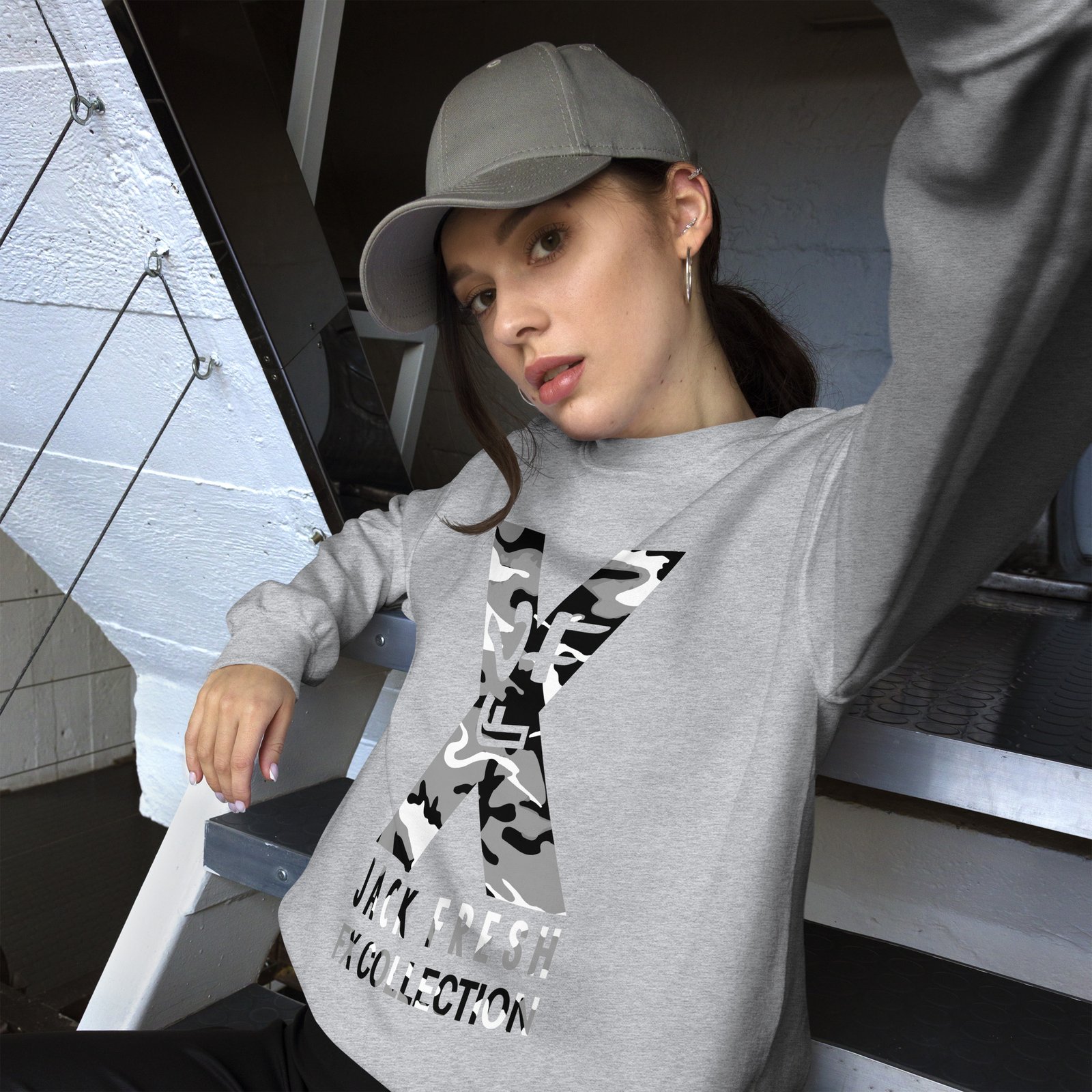 unisex crew neck sweatshirt sport grey front 6929db5741185