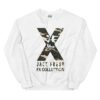unisex crew neck sweatshirt white front 6927783191c53