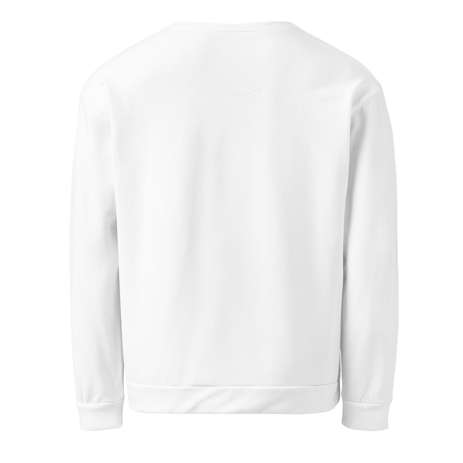 all over print recycled unisex sweatshirt white back 6934d971be963