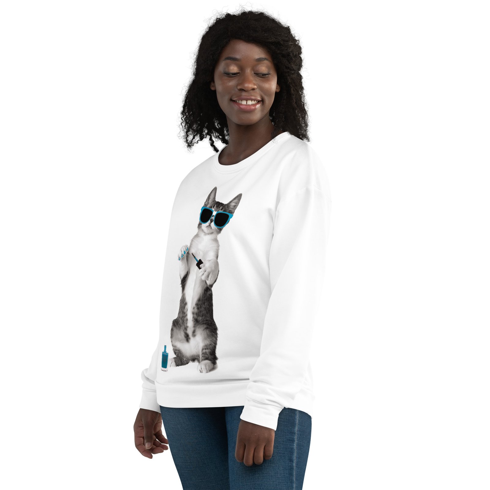 all over print recycled unisex sweatshirt white left front 6934c2eb46c5c