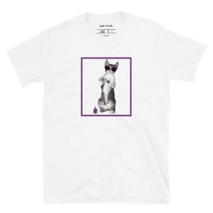 Funky-Cat Purple Nails: T-Shirt