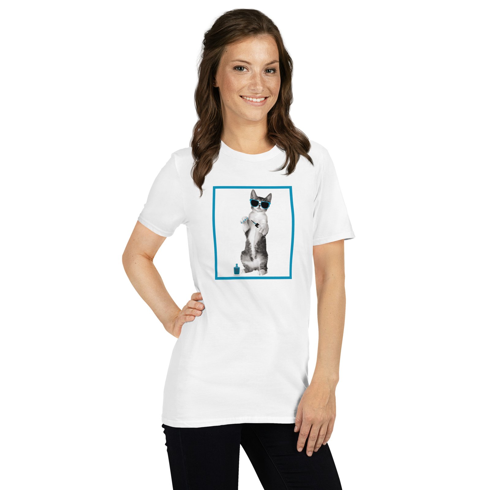 unisex basic softstyle t shirt white right front 6934bf888f7c0