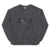 unisex crew neck sweatshirt dark heather front 693c9dc3ea498