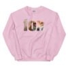 unisex crew neck sweatshirt light pink front 6934e54fbcfe3