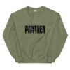 unisex crew neck sweatshirt military green front 693c9dc407209