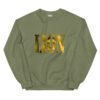 unisex crew neck sweatshirt military green front 693ca1276d99c