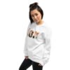 unisex crew neck sweatshirt white left front 6934e54f5c0e2