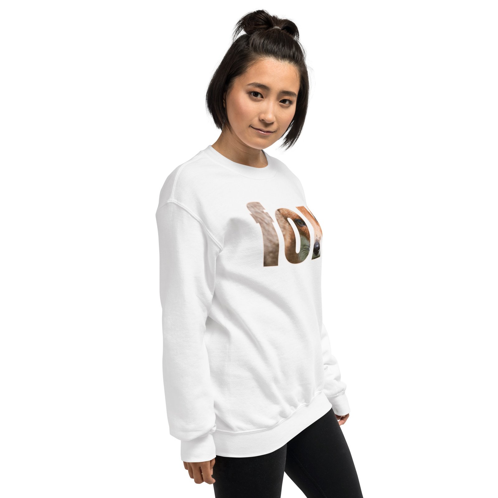 unisex crew neck sweatshirt white right front 6934e54f521ab