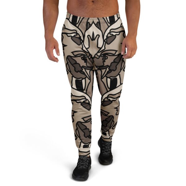 all over print recycled mens joggers white front 695a9e89cc856