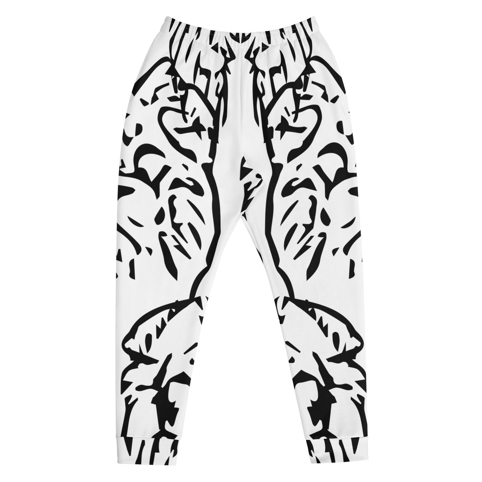 all over print recycled mens joggers white front 695aaf449c4aa