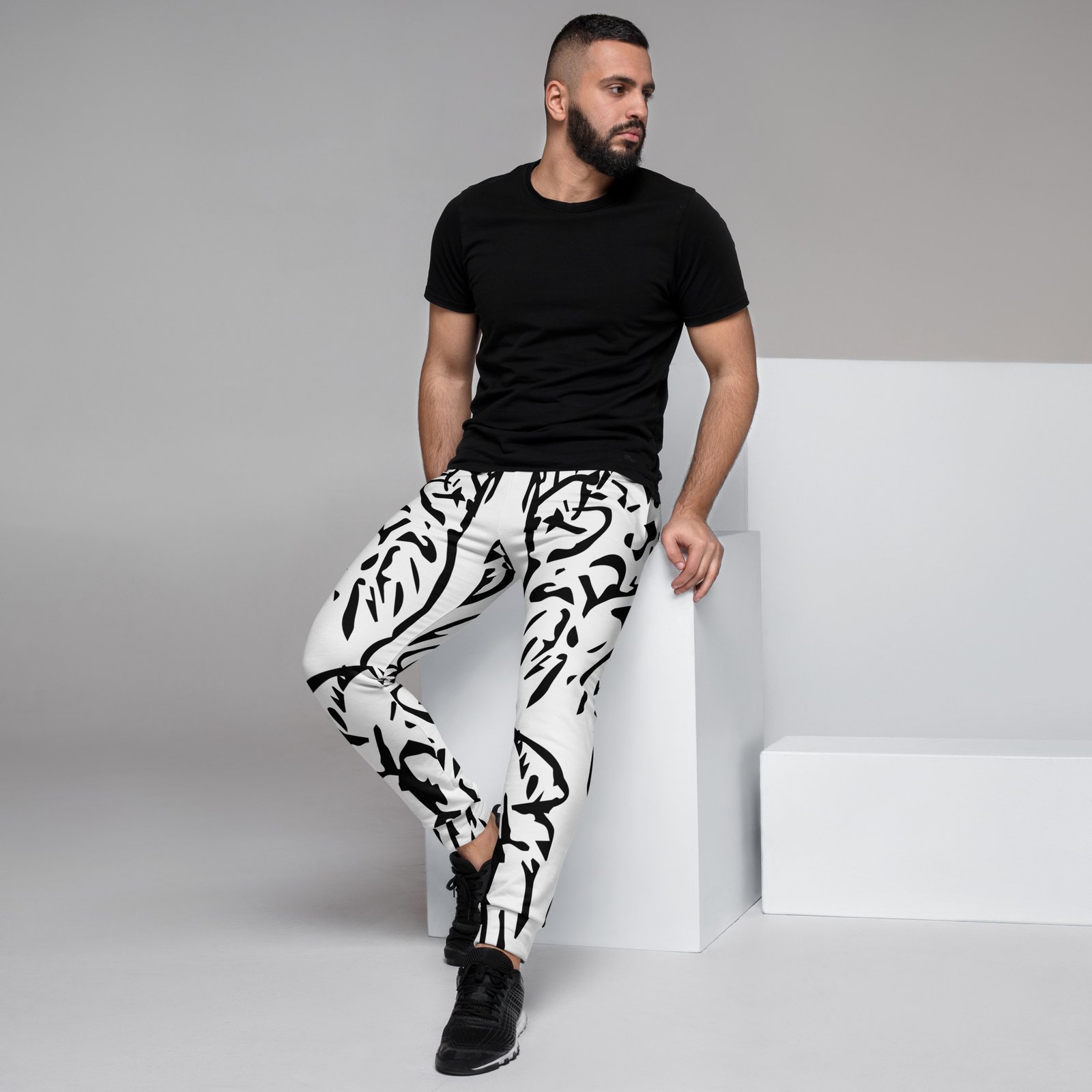 all over print recycled mens joggers white left 695aaf449c27e